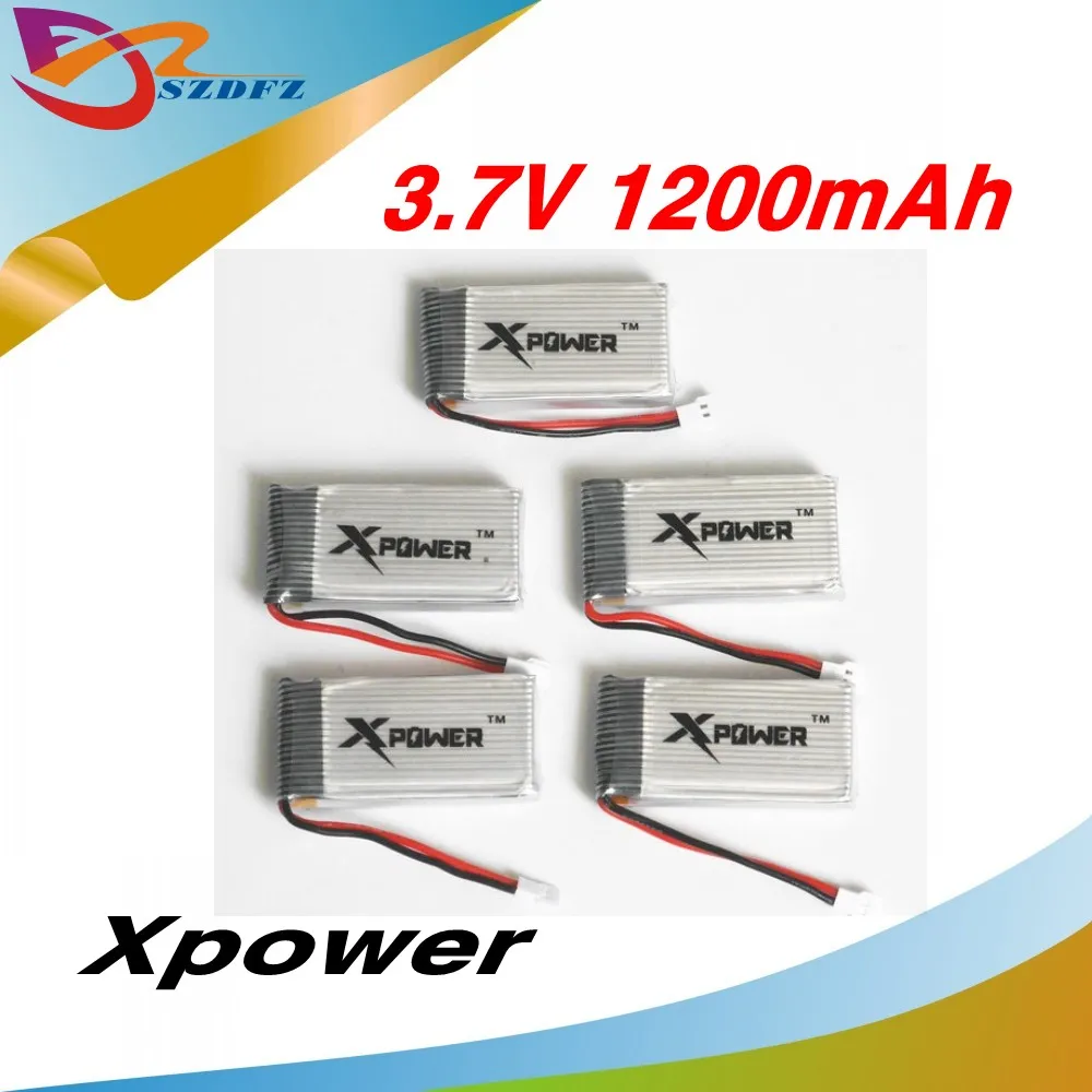 5 шт. 3 7 в 1200 мАч Xpower литий полимерный аккумулятор для Syma X5SW X5SC M18 H5P беспилотный Радиоуправляемый летательный