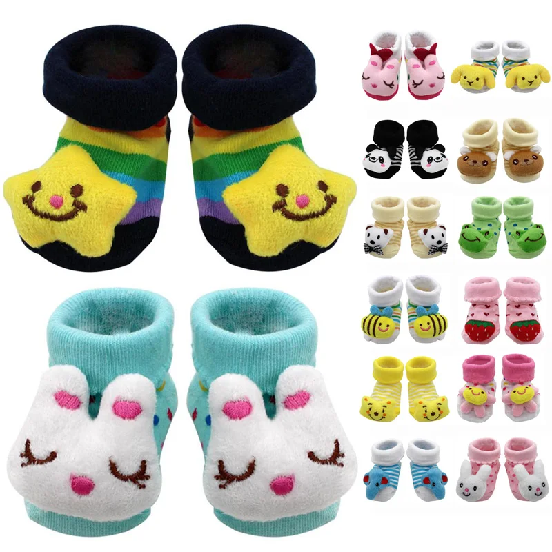 Calcetines de algod&oacute;n antideslizantes para beb&eacute;, medias de goma para ni&ntilde;o y ni&ntilde;a, medias de suelo para ni&ntilde;o peque&ntilde;o, regalo de primavera para reci&eacute;n nacido, 1 par-0