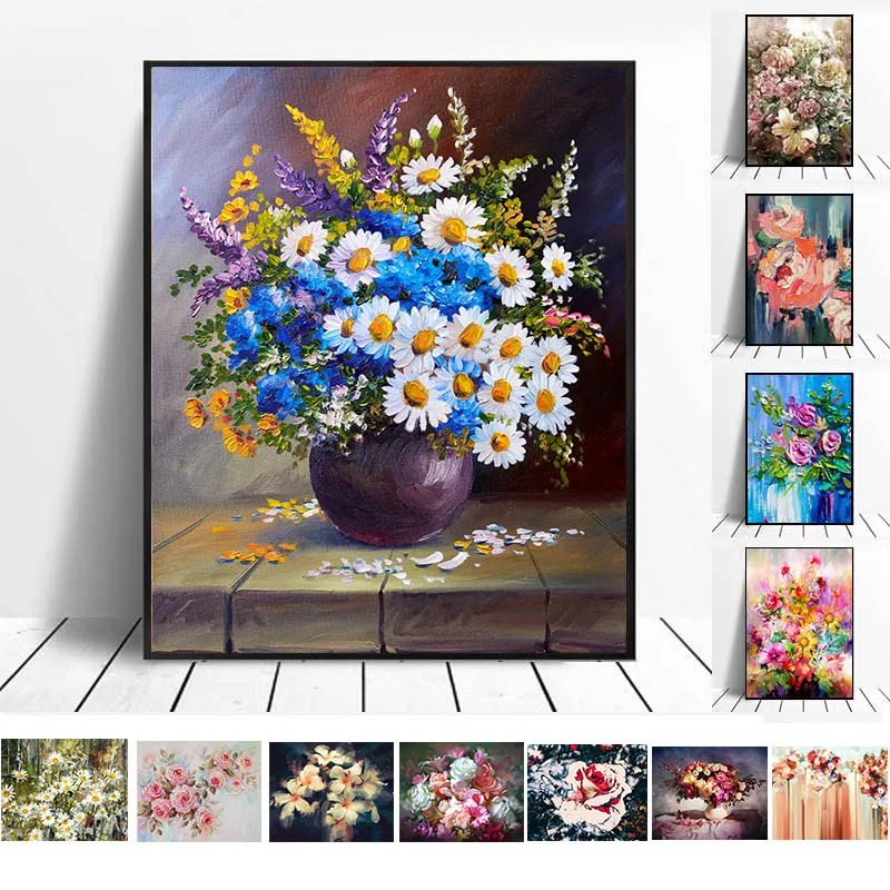 Цвет впечатление стиль Холст Живопись Северный плакат настенная живопись для