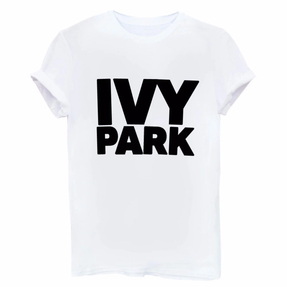 IVY Park футболка для женщин черный серый белый цвет S-2Xl свободный стиль Сексуальная