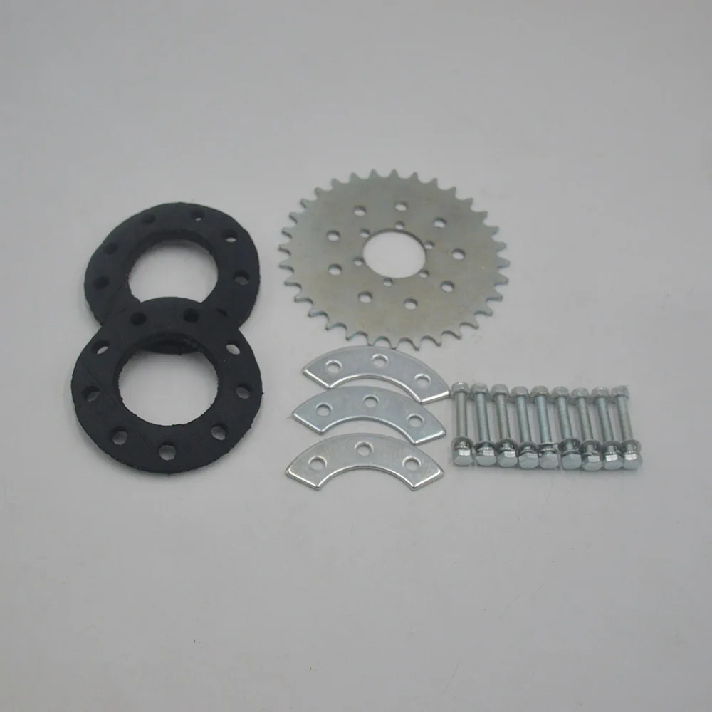 kit 2 Звездочка для мотора, цепное колесо для велосипеда, заднее колесо 32 T, Звездочка для левого привода, комплект двигателя 16 T, адаптер свободного хода для двигателя MY1016Z - Цвет: kit 2
