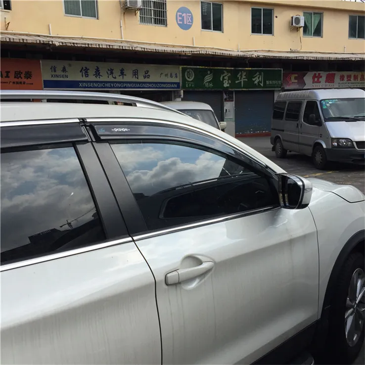 For Qashqai Plastic Window Visor 2016-2019 Vent Shades Sun Rain Deflector Guard Auto Accessories 4PCS/SET | Автомобили и