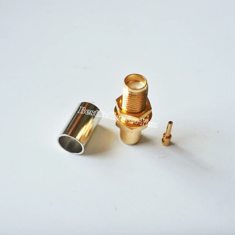 10 шт. SMA женский переборка обжимной для RG 8X LMR240 RG8X кабель RF разъем|bulkhead connector|l connector