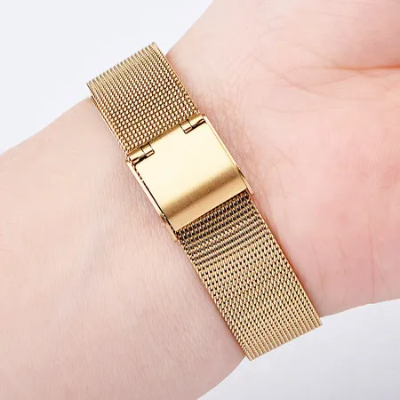 Gold Металлический ремешок с пряжкой Для huawei Band 3 Pro, Миланская петля, сменный ремешок из нержавеющей стали, ремешок для huawei 3, аксессуары для ремешка - Цвет: Gold