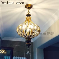 american country retro lantern crystal chandelier living room dining room bedroom european style iron chandelier free shipping
