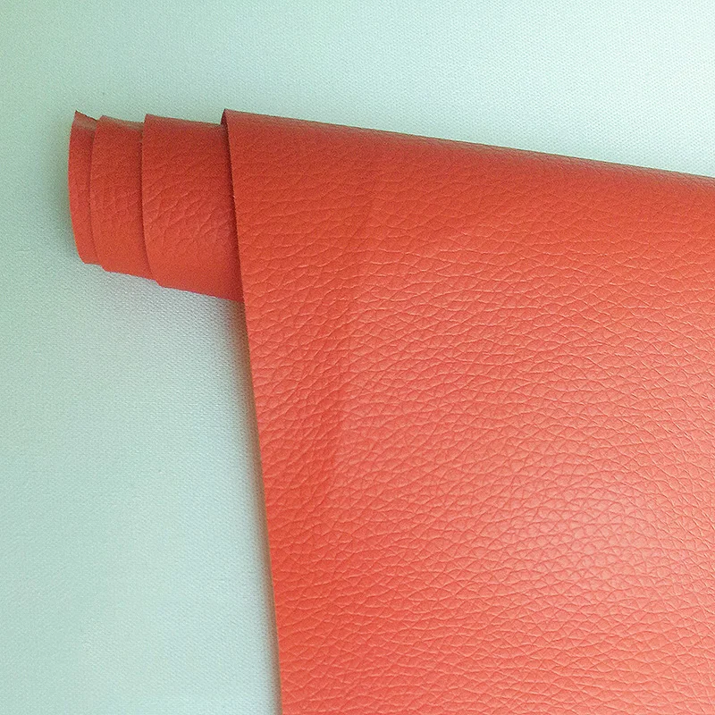 orange Meetee 50x137 см толщиной 0,5 мм самоклеящаяся искусственная Синтетическая кожа факсимильная ткань для дивана патч ремонт восстановленная сумка мягкая ткань - Цвет: orange