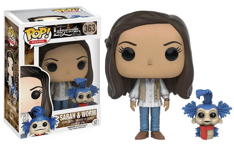 Funko pop официальные фильмы: лабиринт-Сары и червь Виниловая фигурка Коллекционная модель игрушки с оригинальной коробкой