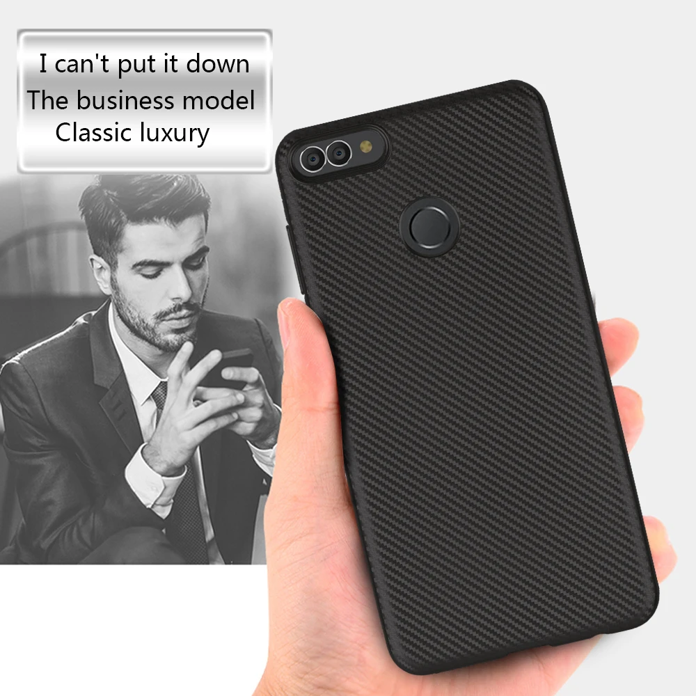 Back Case for Huawei Y9 2018 Dirt Resistant Soft Slim Fitted Covers ZGAR Luxury Men Women Phone Bags Cases |