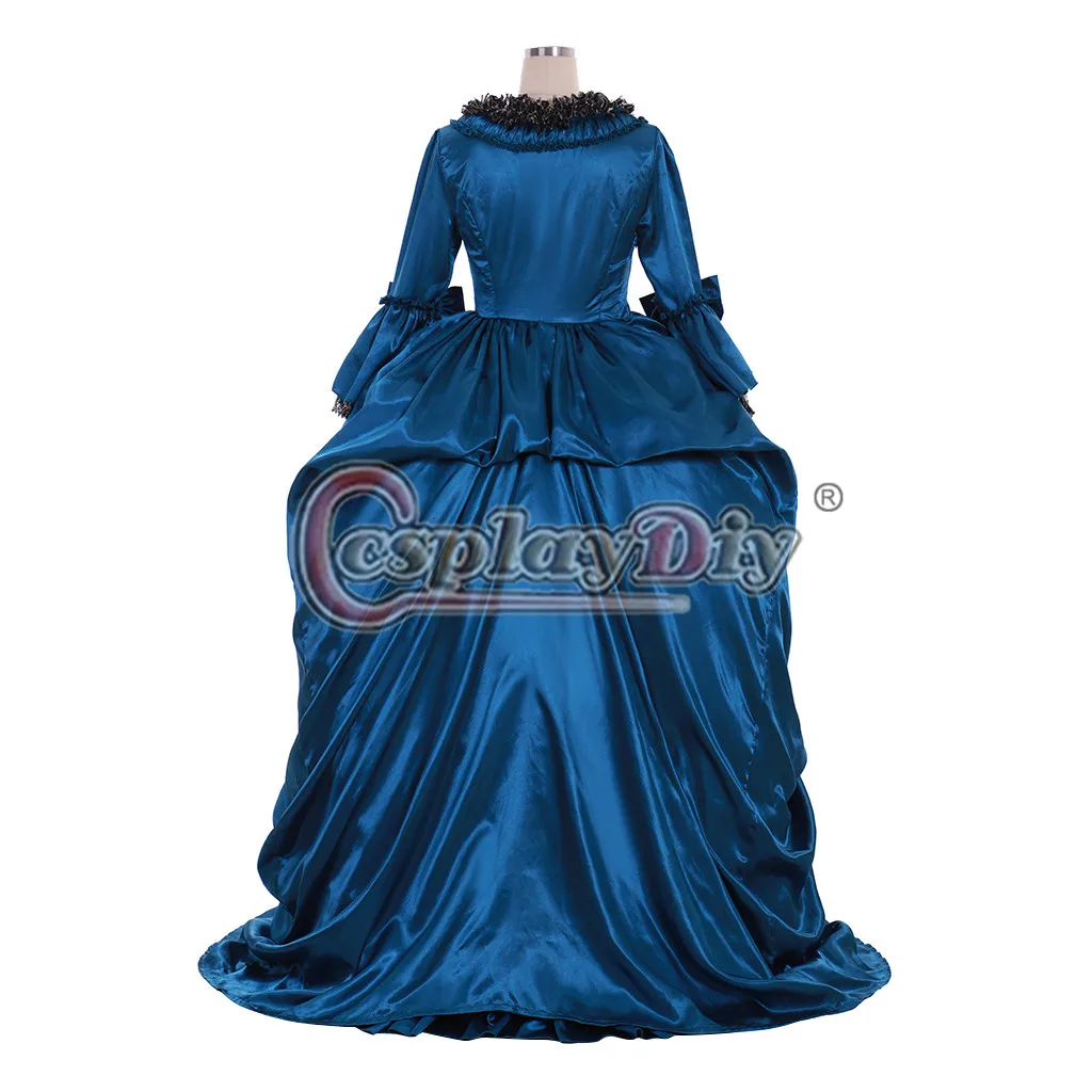 Cosplaydiy викторианская Марья антониетта цветочный стиль рококо Голубое Бальное