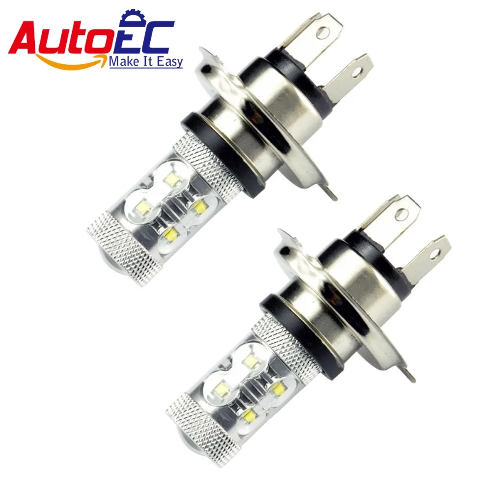 

AutoEC 2x 60W H4 LED Bulb DC 12V 360 Degree 12 Leds high power Chips Car Fog Light White DC 12V #LJ26