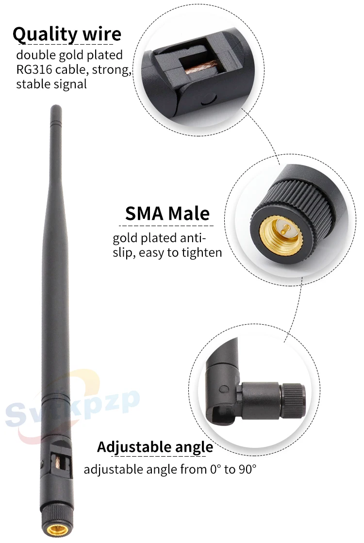 8dBi SMA Штекерный разъем 2,4 ГГц антенна WiFi наружная длинная дальность 2,4G 4G 5G антенны универсальная Vhf штыревая антенна для маршрутизатора