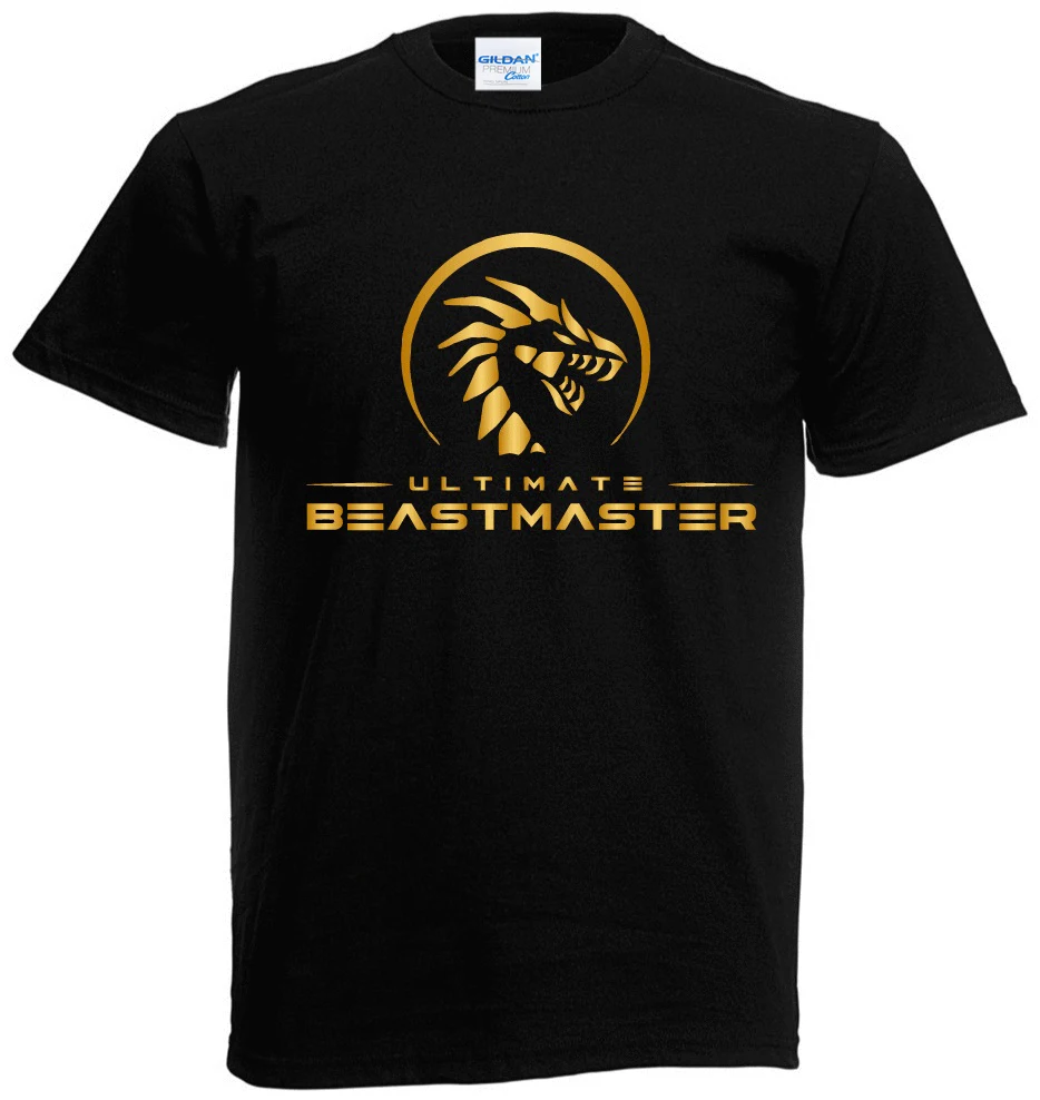 

Male 2019 New Short Sleeve T-shirt Hipster Cool Men's O Neck Tops Tee BEAST MASTER Ninja Warrior Free shipping T shirt