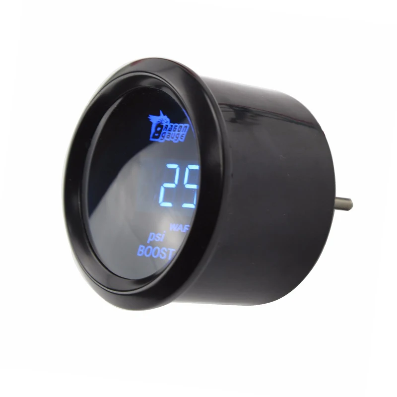Turbo Gauge Car 2" 52mm PSI Boost Meter Auto Blue LED Digital Display Black Rim Shell for 12V | Автомобили и мотоциклы