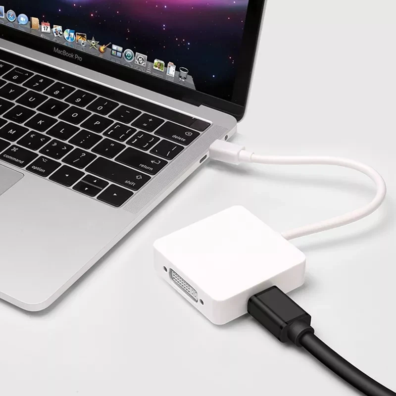 3 в 1 Thunderbolt Mini display port MINI DP штекер HDMI DVI VGA Женский адаптер конвертер кабель для Apple