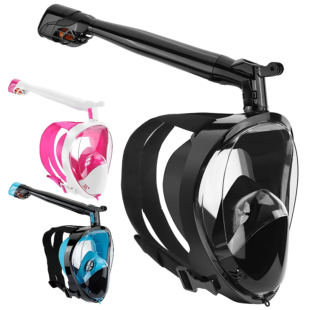 Мужская и женская мужская маска для подводного плавания с полным лицом анти