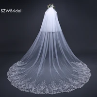 wedding accessories white ivory bridal veils lace edge wedding veil welon sexy wedding veil with comb casamento cathedral veil