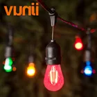 СВЕТОДИОДНАЯ Гирлянда S14 коммерческого класса IP65, 15 м, светодиодная многоцветная гирлянда для улицы, свадьбы, праздника, вечевечерние НКИ