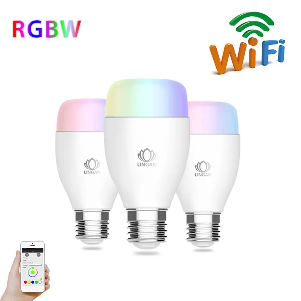 E27 многоцветный smart led dimmer лампа внутреннего мобильного телефона Беспроводной