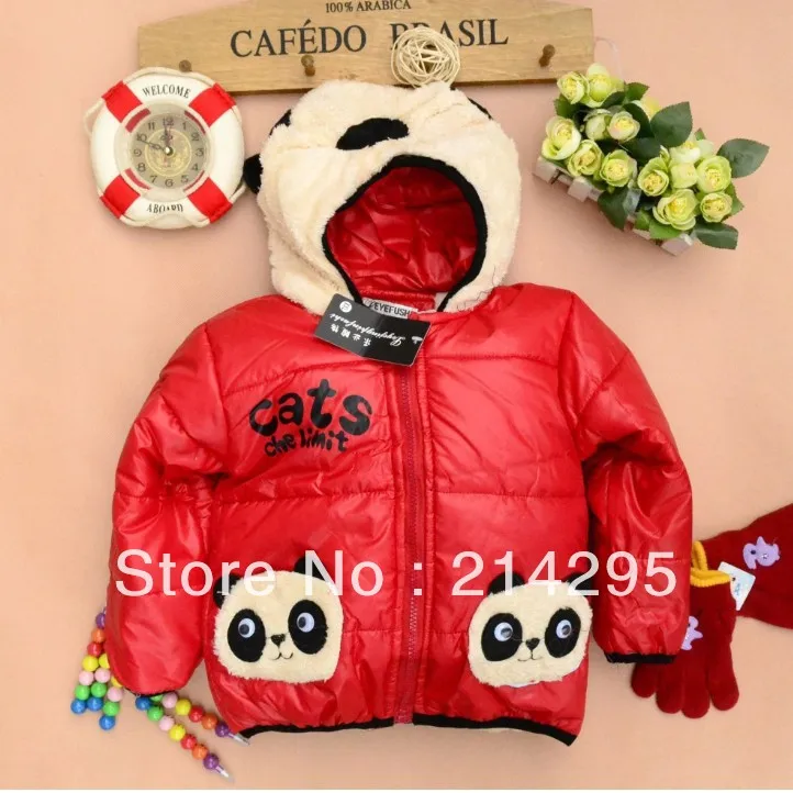 Children's clothing wholesale 2013 new winter double bear children pocket add flocking cotton-padded jacket private cotton coat | Мать и