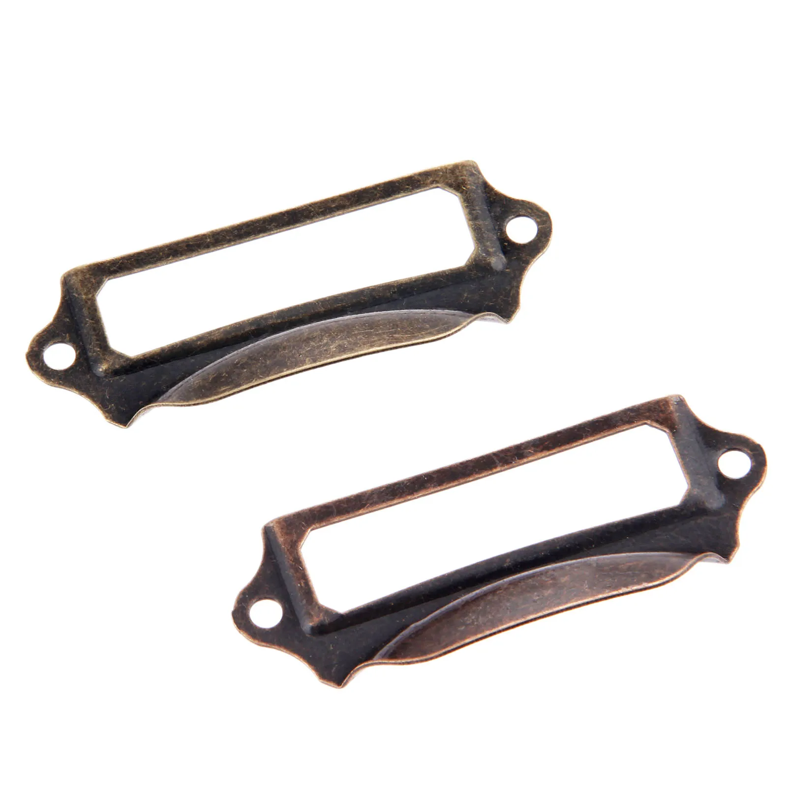 

5Pcs 69x30mm Antique Brass Vintage Metal Label Pull Frame Handle File Name Card Holder For Furniture Cabinet Drawer Box Case Bin