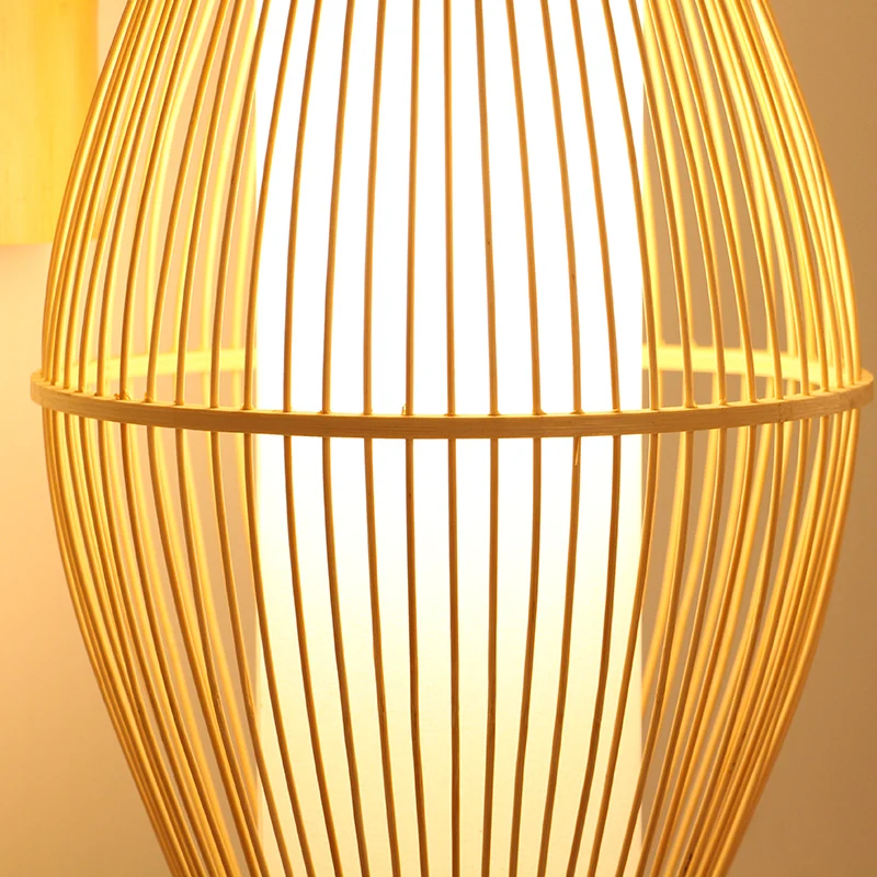Настенный Плетеный бамбуковый светильник из ротанга лампа с абажуром японское