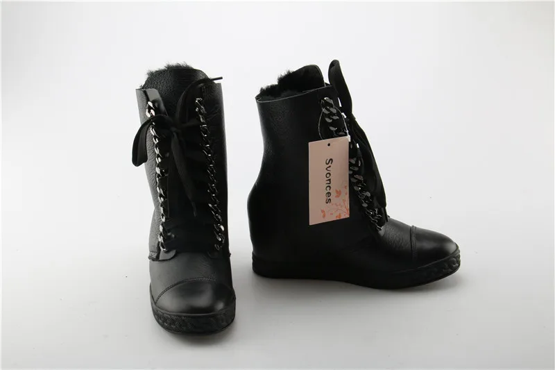 Zapatillas/теплые зимние ботинки женская модная обувь увеличивающая рост