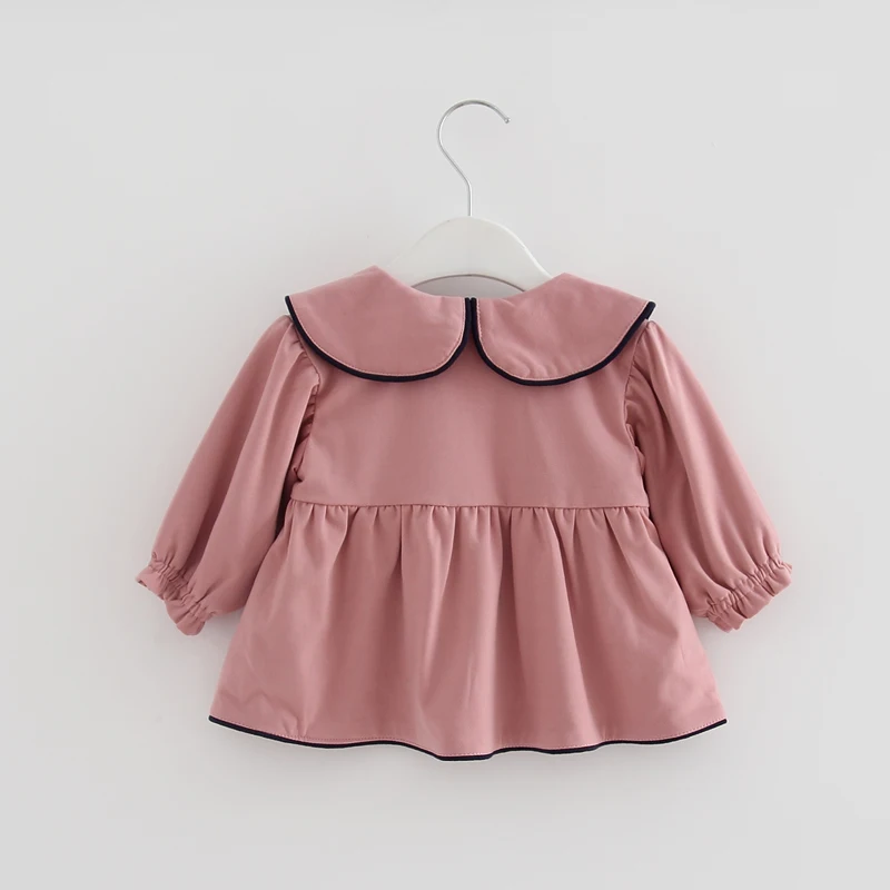 Roupas/детские куртки для девочек на весну-осень кардиган с воротником в стиле