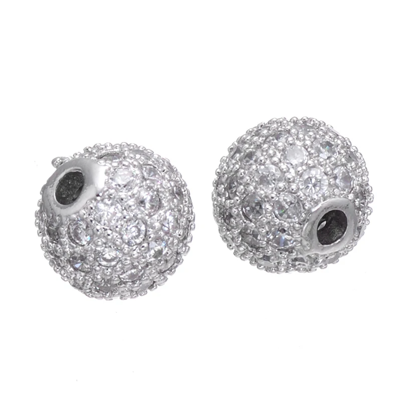 5 шт. поставки ювелирных изделий Сияющий Циркон шар бусины для самостоятельного