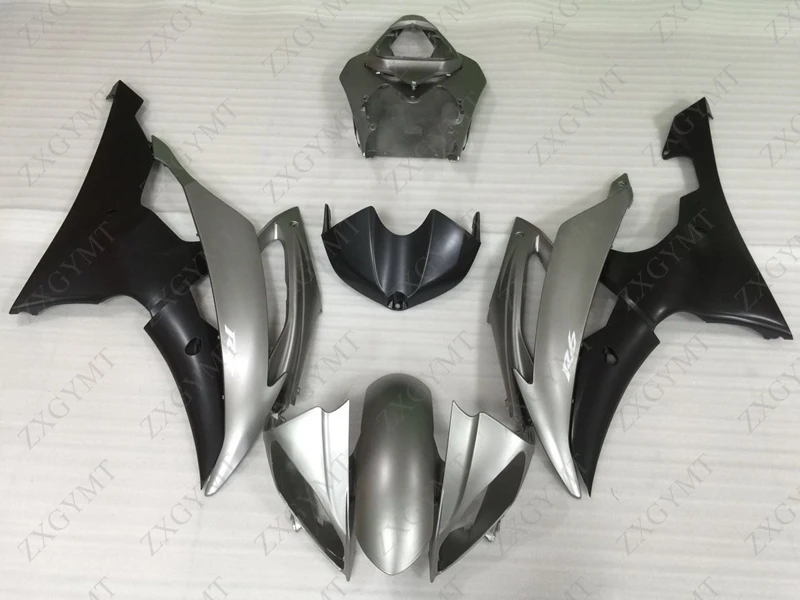 Комплекты кузова YZF R6 2008 - 2015 серебристо-серый матовый черный корпус YZFR6 2011