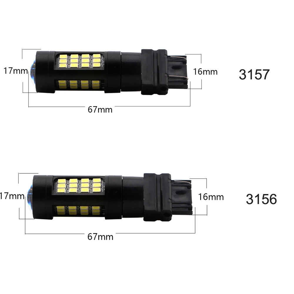 YM E Bright 2 шт. T25 2835 42 SMD 3156 P27W 3157 P27/5 Вт неполярность 12 В 24 Светодиодные Автомобильные