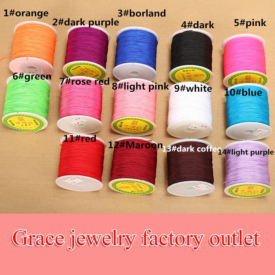 Нейлоновый шнур 90 м/лот 1 мм Плетеный Красный китайский узел макраме браслет