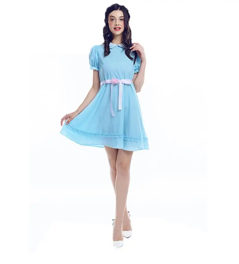 Костюм на Хэллоуин сияющая Лиза и Луиза бернз Грейди Близнецы синее платье