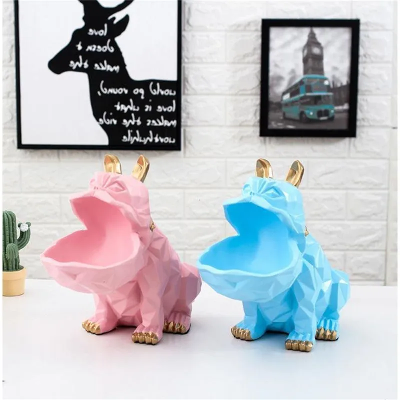 Бульдог конфеты блюдо статуя Lucky Dog животного коробка для хранения настольные аксессуары День рождения Рождественский подарок L3013