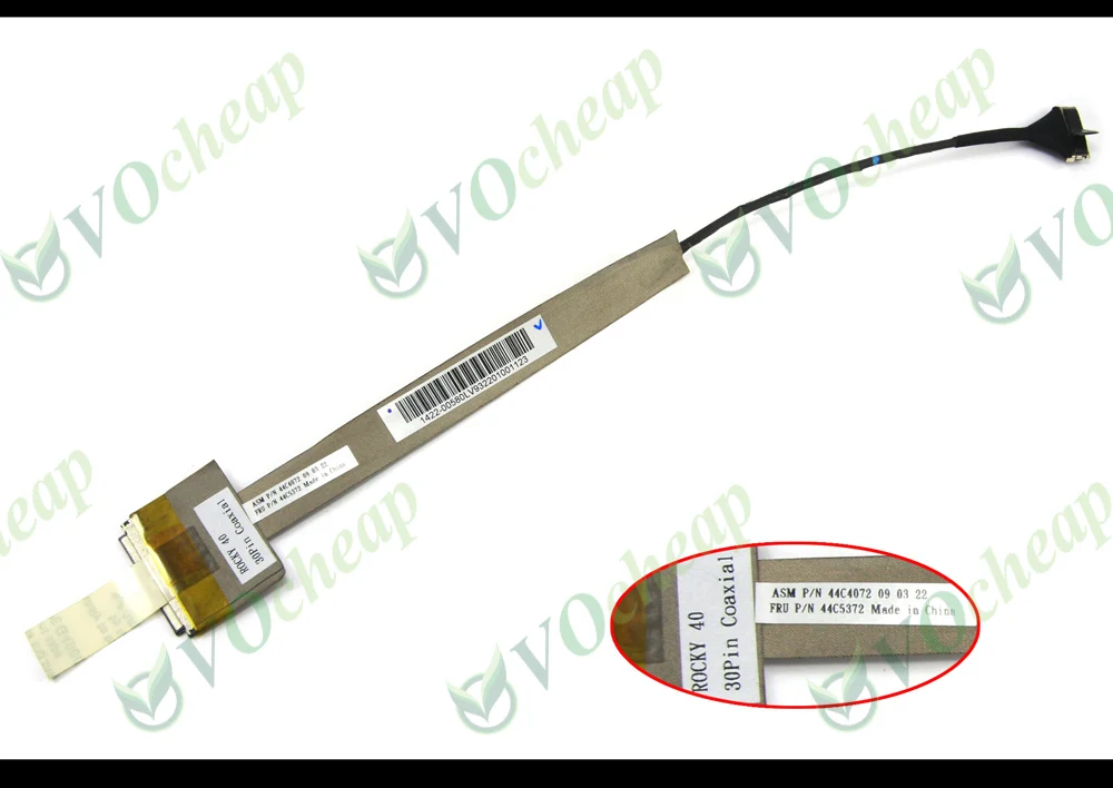 Lcd para Ibm Novo Cabo Lenovo Thinkpad Sl400 Sl400c 44c5372 Rochoso 40 14.1 -* Frete Grátis * –
