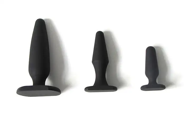 Анальная пробка черная для начинающих анальные секс игрушки мужчин и женщин