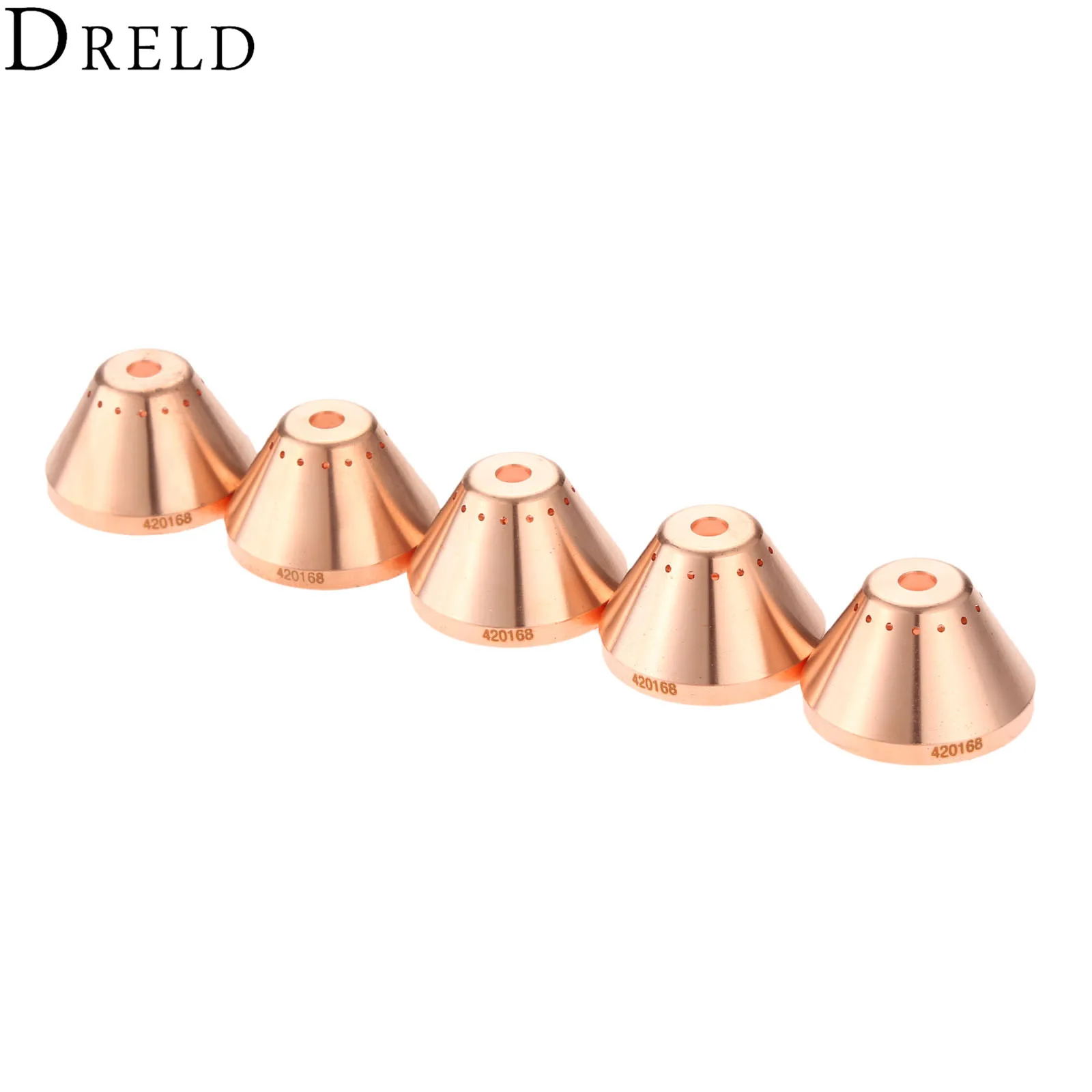 DRELD 5 шт. 45A-65A щит 420168 подходит для 65 85 105 125 плазменной резки фонарь расходные материалы для сварки паяльные принадлежности Замена