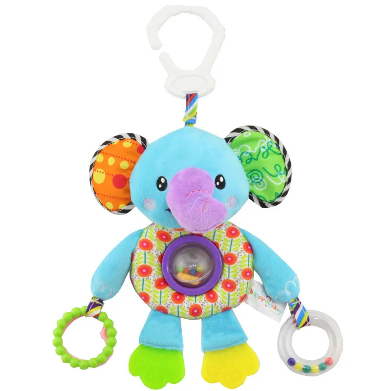 Детские коляски кровать колокола мягкие подвесные игрушки животных Слон