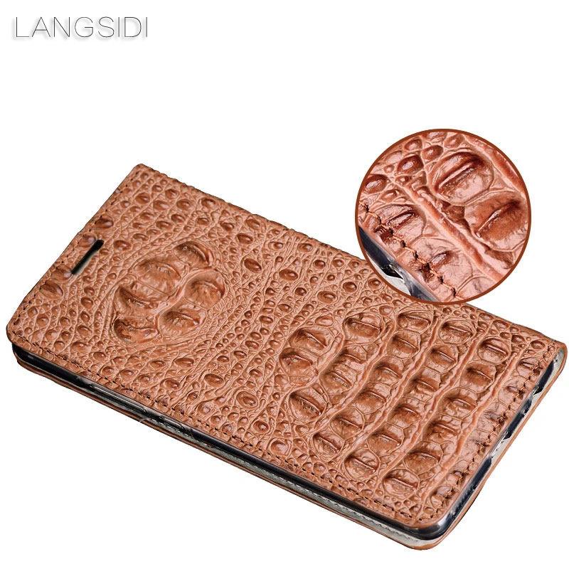 2018 Новый Натуральная кожа флип чехол для телефона крокодил назад текстура formeizu