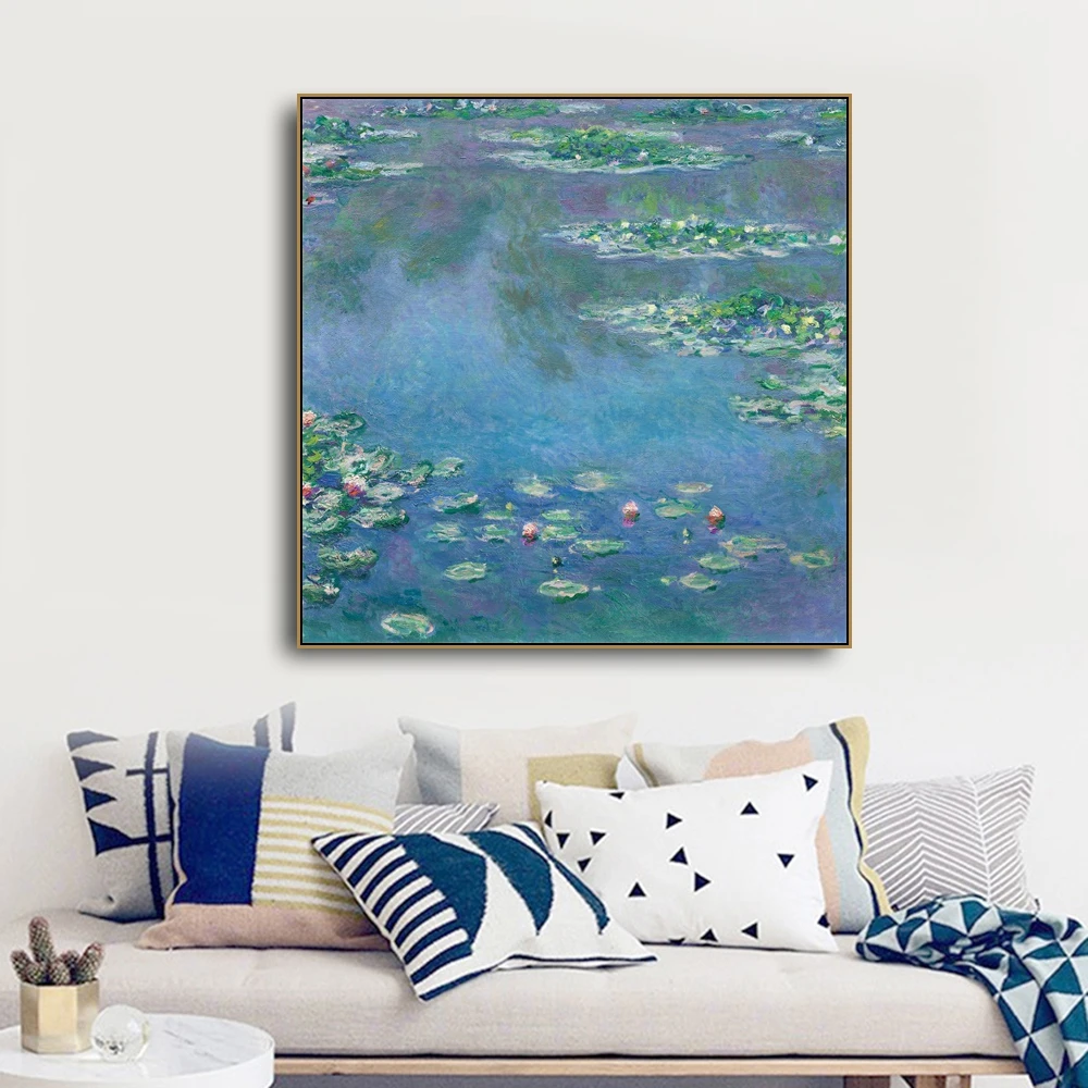 Принты водяной лилии от Monet знаменитая картина маслом декоративные картины