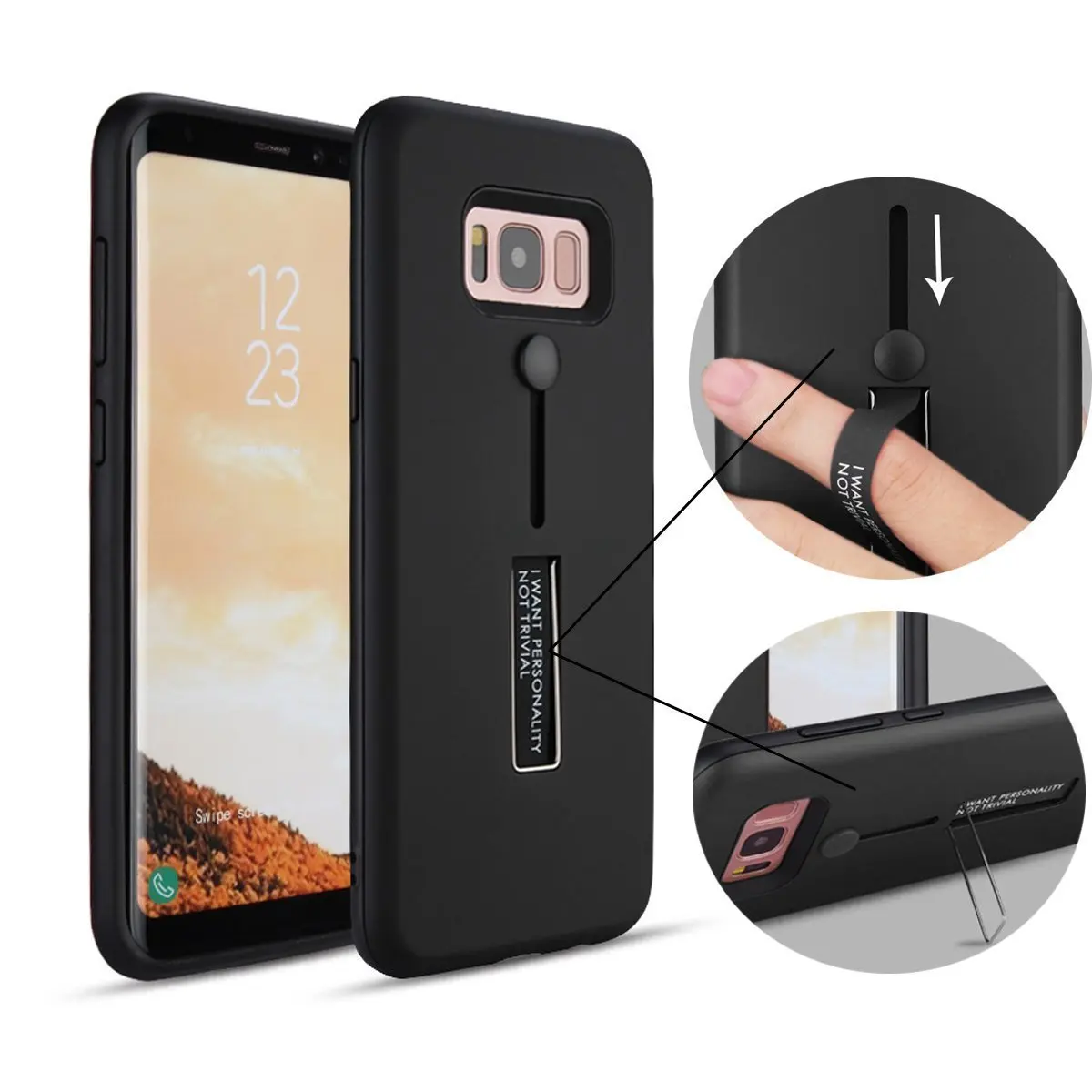 Гибридный чехол для samsung Galaxy S7 Edge S8 Plus IPhone X 8 7 6 6s 5 5S SE с невидимой подставкой тонкое