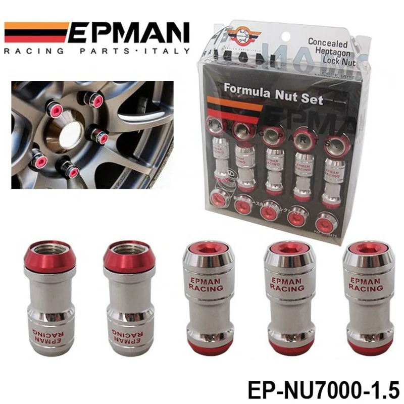 Красный Аутентичные EPMAN формулы колеса стопорные гайки M12X1.5 20 шт Желудь обода с закрытым концом AF-NU7000-1.5 - Название цвета: Красный