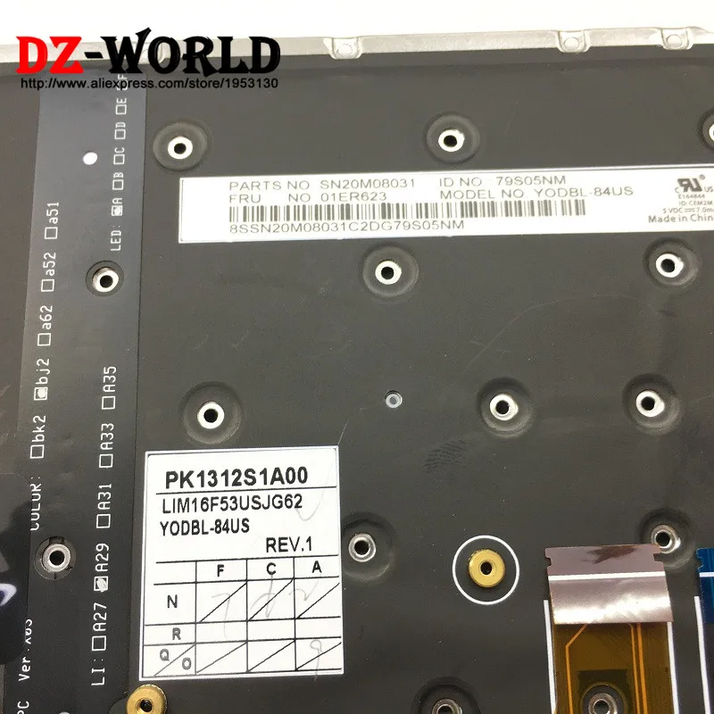 Американский английский клавиатура с подсветкой для lenovo Thinkpad X1 Carbon 5th Gen 5 20K3 20K4 подсветка Teclado 01ER623 SN20M08031