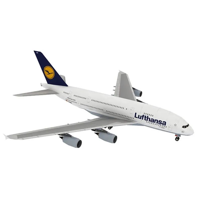 Немецкий Lufthansa Южная Корея Airbus A380 пассажирский самолет Бумажная модель Airbus A380 сборная пассажирская авиация Airbus