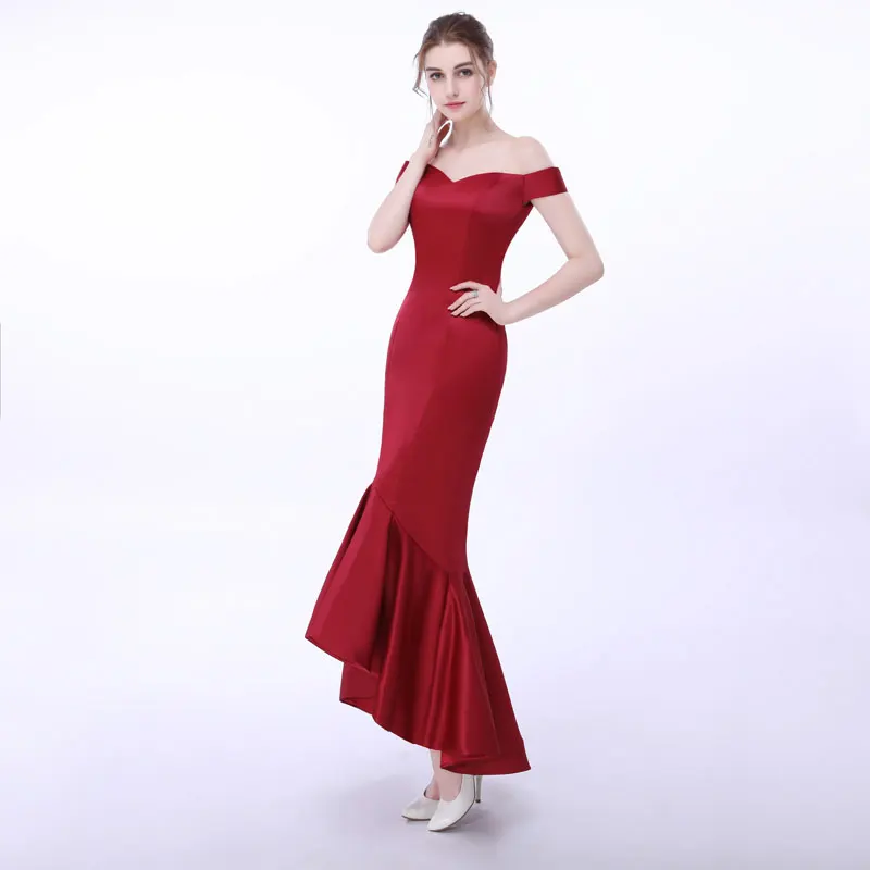 Новое поступление, платья для выпускного вечера, Vestido de Festa, платье с аппликацией и вырезом лодочкой, элегантное, на шнуровке, стильное, с оборками, сексуальное платье русалки