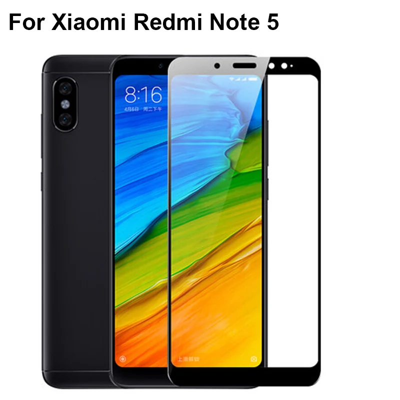 Черно-белое ультратонкое закаленное стекло 9H для Xiaomi Redmi Note 5 Note5 крышка телефона