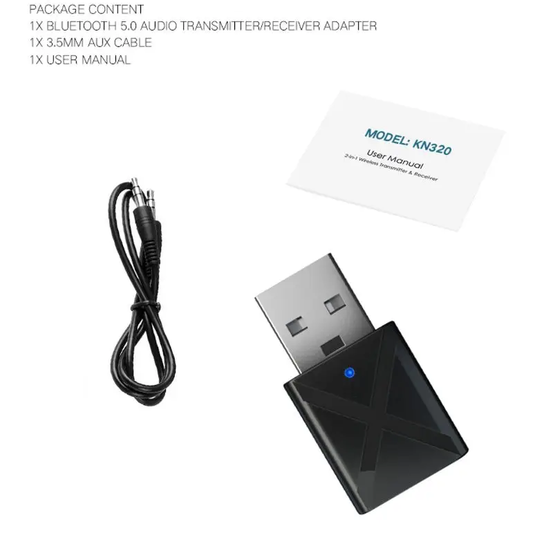 2in1 USB Беспроводной Bluetooth передатчик приемник стерео аудио Музыка адаптер с 3 5 мм
