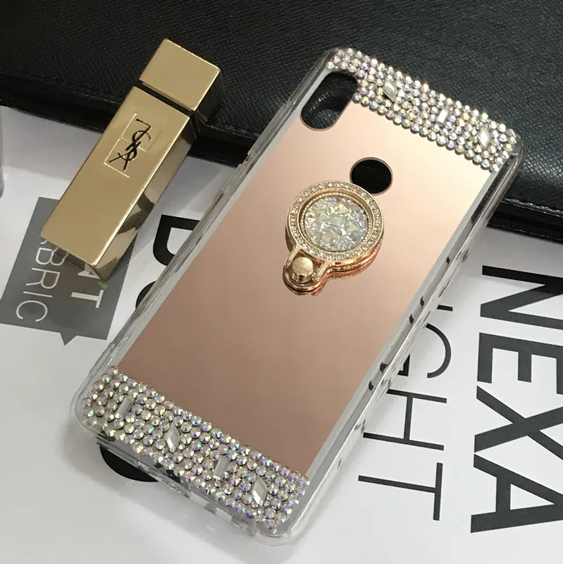Зеркальный чехол для Xiaomi Mi A1 a2 lite 8 se 6x5 6 Redmi 5 plus 4a чехол-бампер с кристаллами note 5a 3