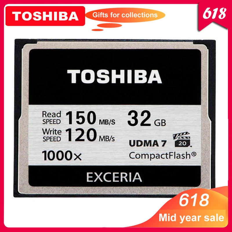 Оригинальный TOSHIBA EXCERIA Compactflash карты памяти 32 Гб узнать Скорость до 150 МБ/с. UDMA7 1000X