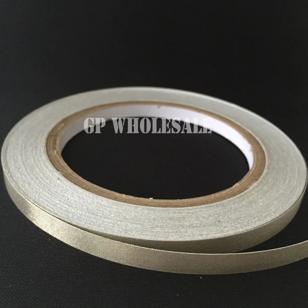 

8mm* 20M Single Side Adhesive Silver Conductive Fabric Cloth Tape for LCD Cable EMI Shielding Remote Control Keyboard Repair
