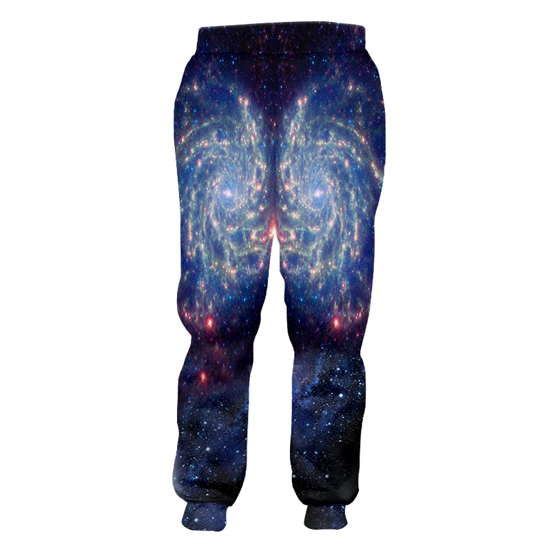 OGKB Unisex Elastic Drawstring Sweat Pants Autumn Spring Men/women 3d Print Starry Night Sweatpants Fitness Casual Full | Мужская одежда